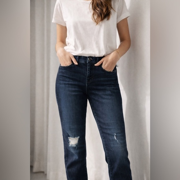 AYR Denim - Ayr Womens Skinny Jeans Sz 30X30 Blue Dark Wash Ankle Stretch Denim Distressed